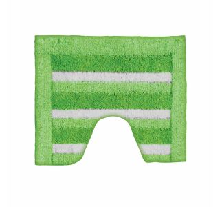 TEKSTILNA KOPAL.PREPROGA SANIPLAST STRIPE ZELENA IZREZ ZA WC