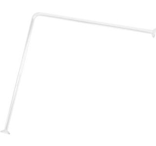 TENDANCE DRŽALO ZAVESE ZA KAD 0 X 80 X 80 CM ALUMINIJ BELI