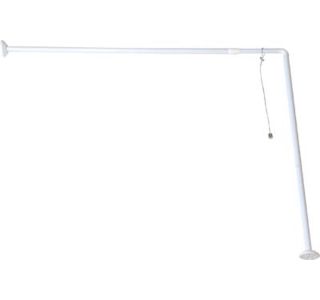 TENDANCE DRŽALO ZAVESE ZA KAD S PRITRDILNIM KABLOM ZA STROP ALUMINIJ, BEL