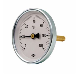 TERMOMETER JAKO BIMETALNI FI 80 0-120 ST. L=45, 12.7 MM (1/2)