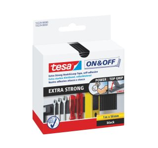 VEČNAMENSKI LEPILNI TRAK TESA EKSTRA MOČNI SPREJEMALNI ČRN 1 M X 50 MM
