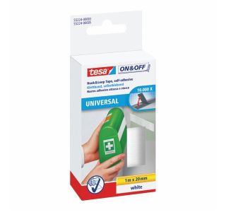 VEČNAMENSKI LEPILNI TRAK TESA SAMOLEPILNI SPRIJEMALNI BEL 1 M X 20 MM