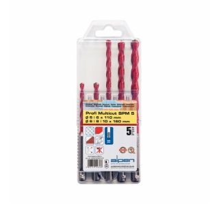 VEČNAMENSKI SVEDER ALPEN 5-6-6-8-10 MM 5DELNA SDS+ PROFI MULTICUT SPM 5
