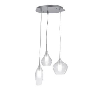 VISEČA SVETILKA-LESTENEC FAN EUROPE SKYLINE 3XG9 KROM
