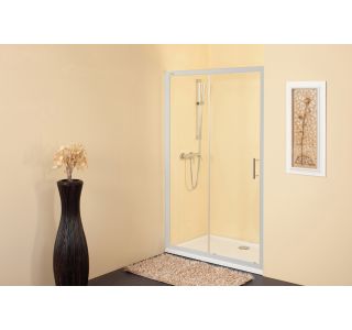 VRATA KABINE ZA PRHANJE KOLPA SAN TV2D/S 100/K SQ LINE H190 SILVER PR. PROZORNO ST.
