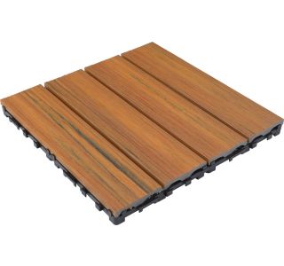 WPC DESKA ZA TERASO KLIK PLOŠČA 3D TEAK 300X300X25 MM