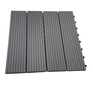 WPC DESKA ZA TERASO KLIK PLOŠČA SVETLO SIVA 300X300X22 MM