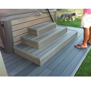 WPC DESKA ZA TERASO STRANSKA BLENDA SV.SIVA 2200X72X12 MM