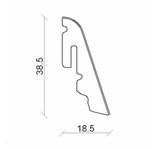 ZAKLJUČNA TALNA LETEV FN BUKEV 18.5X38.5X2400 MM MDF