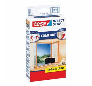 ZAŠČITA PRED INSEKTI TESA MREŽA PROTI MRČESU ZA OKNO ČRNA 1X1 M COMFORT