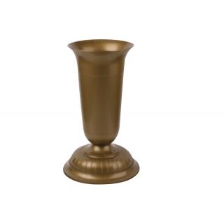 ZUNANJA VAZA PLANA NAGROBNA 25 CM BRONZ