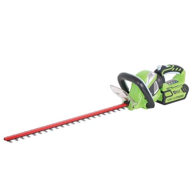 AKUMULATORSKE ŠKARJE ZA ŽIVO MEJO 61 CM GREENWORKS 40V Z 2AH BATERIJO IN POLNILNIKOM G40HT61K2