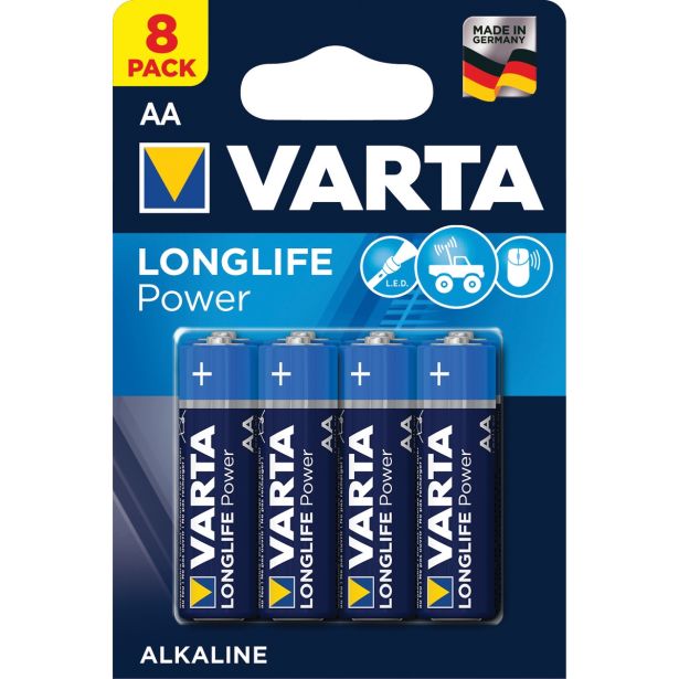 ALKALNI BATERIJSKI VLOŽEK VARTA LR06/AA LONGLIFE POWER BL 8/1
