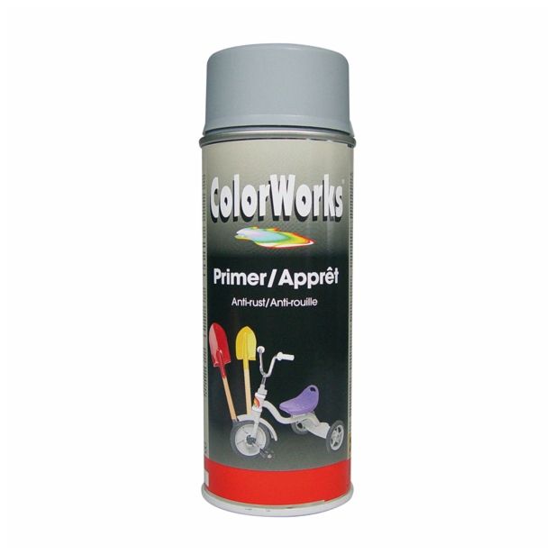 BARVNI SPREJ COLORWORKS ALKID PRIMER 400 ML SIVI