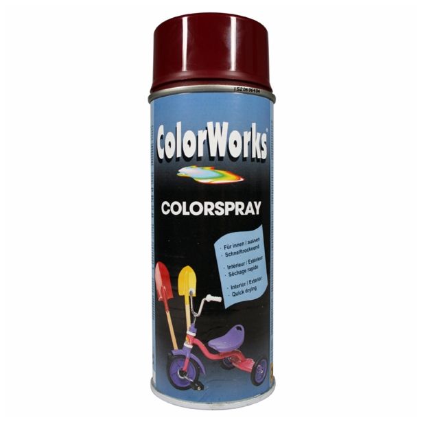 BARVNI SPREJ COLORWORKS ALKID RAL.: 3005 400 ML BORDO RDEČ