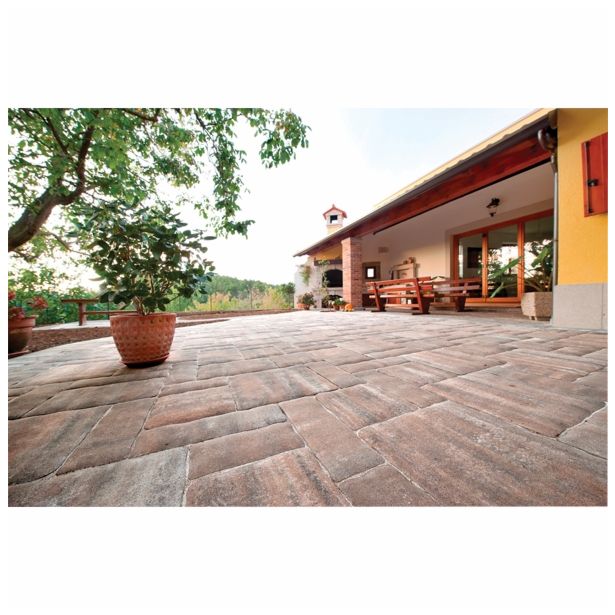 BETONSKI TLAKOVEC OBLAK GROUP TOSCANA MIX 21 CLASSICO BEL, ČRN, OKER
