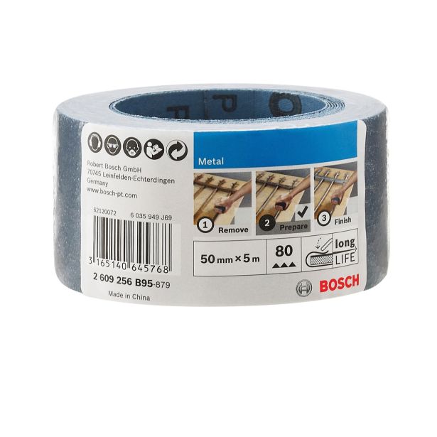 BRUSNI PAPIR V ROLI BOSCH 50MMX5M P80 ZA KOVINO