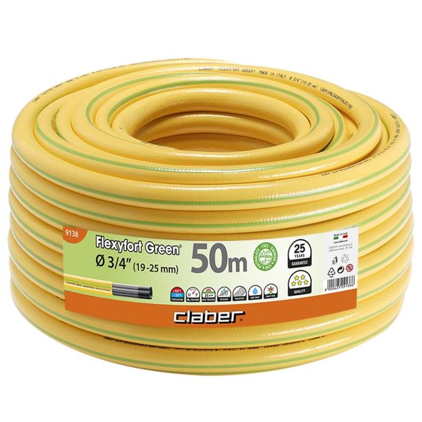 CEV ZA VODO CLABER FLEXYFORT 50 M 19 MM (3/4") ZELENA