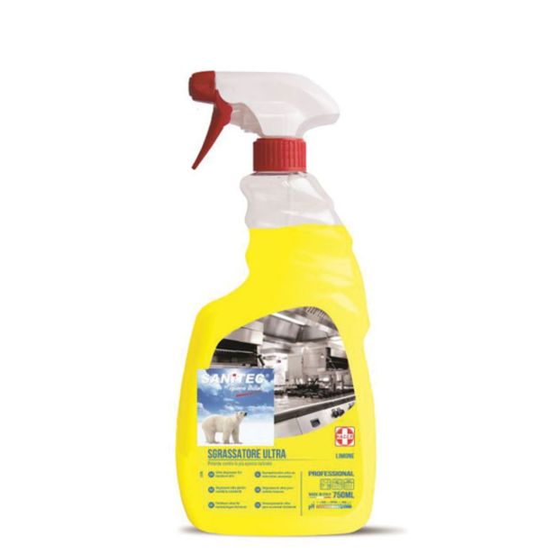 ČISTILO ZA MAŠČOBE SANITEC 750 ML ULTRA LIMONE Z RAZPRŠILKO SANITEC