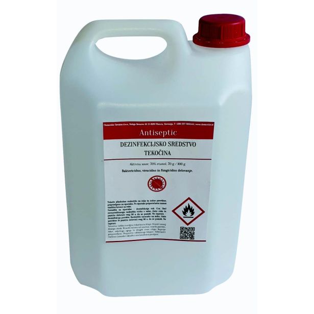 DEZINFEKCIJSKO SREDSTVO CHEMCOLOR TEKOČINA 5L 70% - RAZKUŽILO ZA ROKE