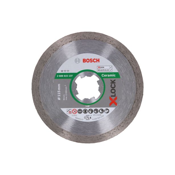 DIAMANTNA REZALNA PLOŠČA BOSCH 115X22.23X1.4X7MM X-LOCK ZA KERAMIKO