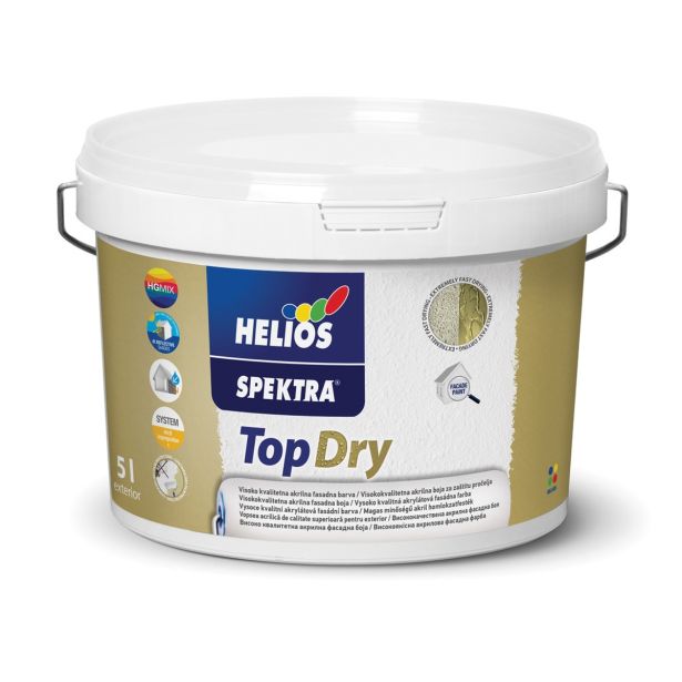 FASADNA BARVA HELIOS SPEKTRA TOP DRY BELA 5 L B1