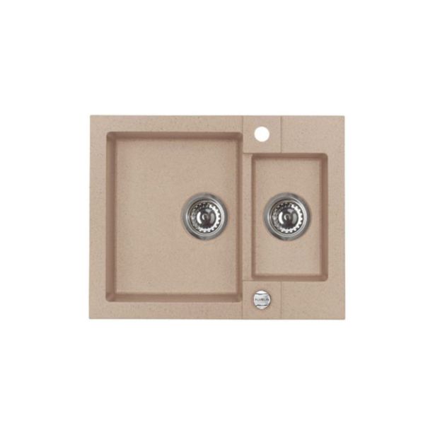 GRANITAL POMIVALNO KORITO ALVEUS ROCK 80, BEIGE-G55 595X475 MM