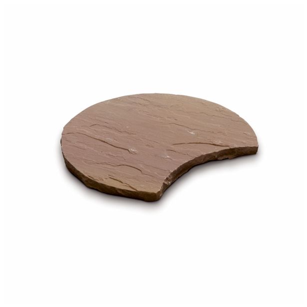 IZDELEK IZ KAMNA ALPCOLOR STOPNIK POLMESEC, 2-4CM, FI 40CM, RJAVI