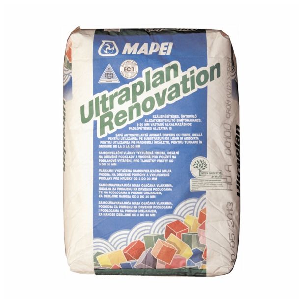 IZRAVNALNA TALNA MASA MAPEI ULTRAPLAN RENOVATION 25KG Z MIKROVLAKNI