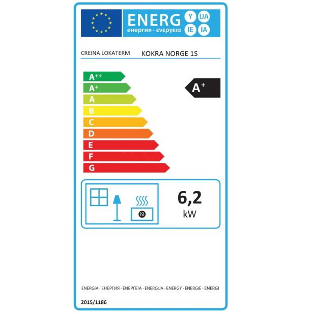 KAMINSKA PEČ LOKATERM KOKRA 1 S NORGE ČRNA