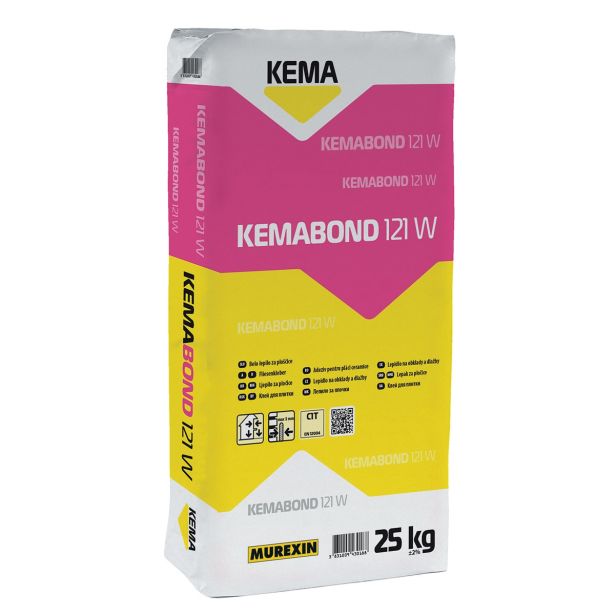 LEPILO ZA PLOŠČICE KEMA KEMABOND 121 BELI 25KG