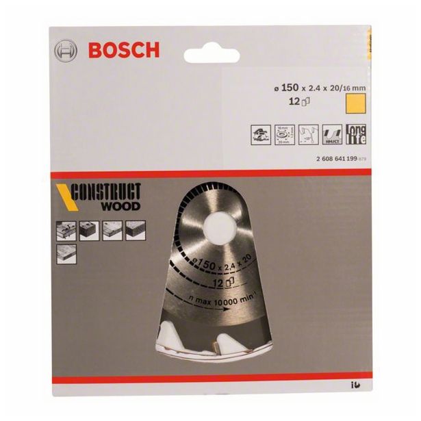 LIST ŽAGE ZA LES WIDIA BOSCH 150X2.4/1.4X20/16 ZOB 12