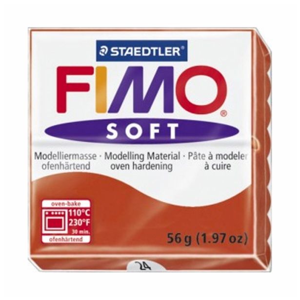 MODELIRNA MASA, PLASTELIN FIMO SOFT 24, RDEČA 56 G