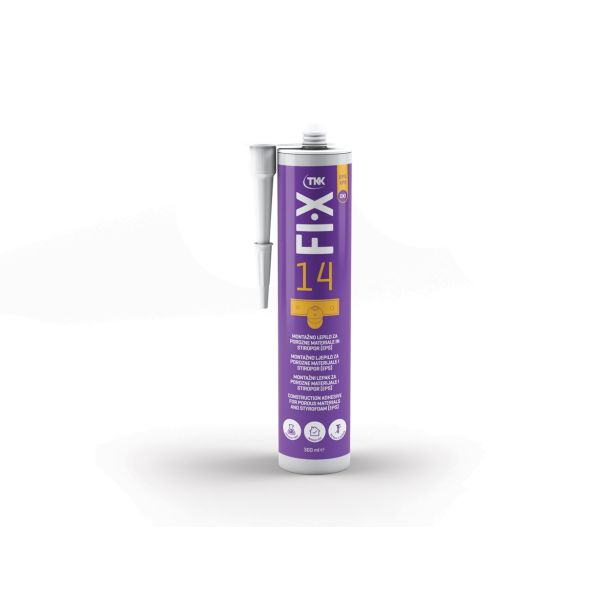 MONTAŽNO LEPILO FIX 14 300 ML ZA STRIOPOR IN POROZNE MATERIALE