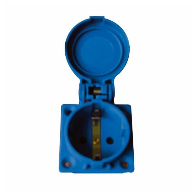 MOTORSKA VTIČNICA PCE 2P+E 16A 250V ŠUKO MODRA IP54 VGRADNA 50X50 STR.