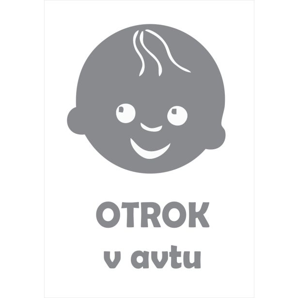 OPOZORILNI ZNAK WALTECO OTROK V AVTU