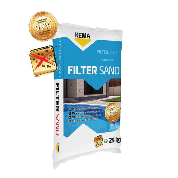 PESEK, NARAVNI FILTER KEMA SAND 120 / 0.7-1.2MM 25KG SUHI / ZA BAZENE