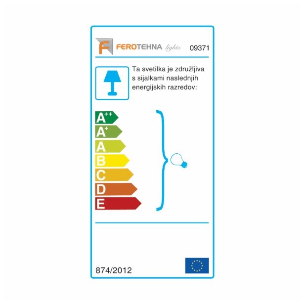 PLAFONJERA FEROTEHNA PL 400 K 12 EDERA 2X 60W E27 230V