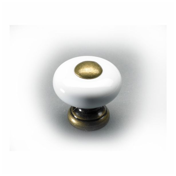 POHIŠTVENI ROČAJ HETTICH DIY GUMB FI 26 MM PORCELAN, BEL