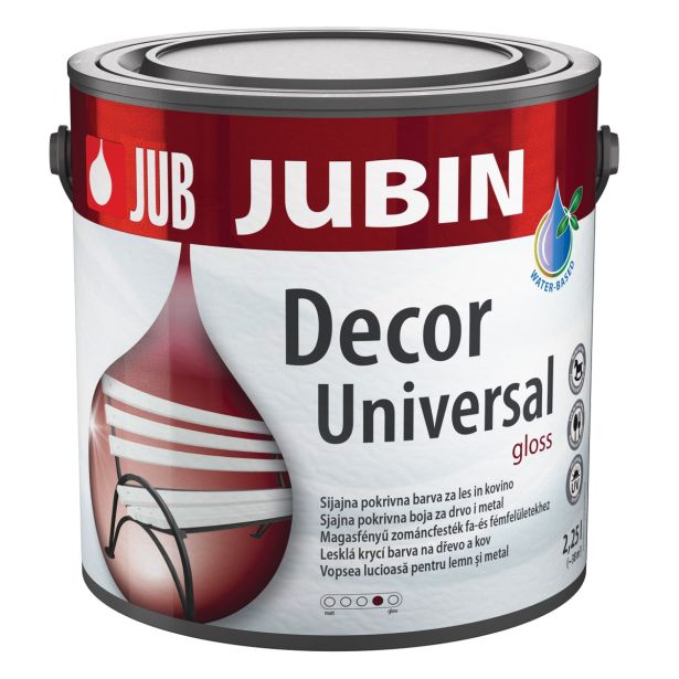 POKRIV.PREM.ZA KOV.,LES JUB JUBIN DECOR UNIVERSAL BELI 1001 2.25 L