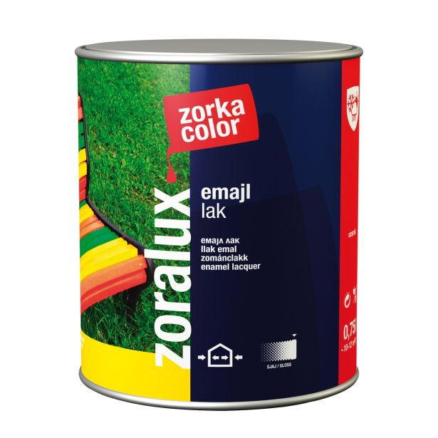 POKRIV.PREM.ZA KOV.,LES ZORKA DEKOR ZORALUX EMAJL LAK BELA 0.75 L 1503