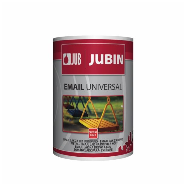 POKRIVNI PREMAZ ZA KOVINO IN LES JUBIN EMAJL UNIVERZAL BELA 01 0.75 L