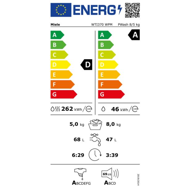 PRALNO-SUŠILNI STROJ MIELE WTI370 WPM