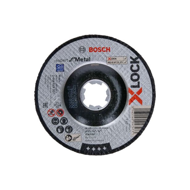 REZALNA PLOŠČA ZA JEKLO BOSCH 125X2.5X22.23 MM X-LOCK A 30 S BF