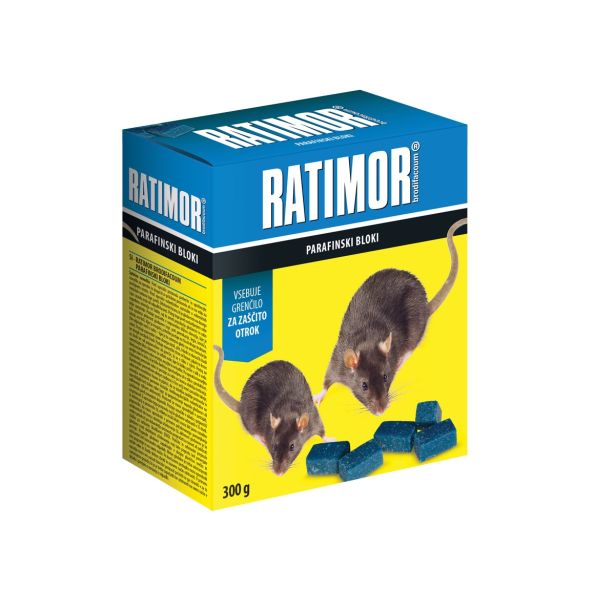 RODENTICID RATIMOR RATIMOR BRODI PARAFINSKI BLOKI 300G