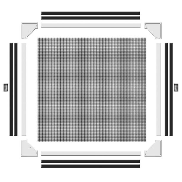 SCHELLENBERG MAGNETNI OKVIR ZA OKNO Z ZAŠČITNO MREŽO PROTI INSEKTOM IZ FIBERGLASA 100X120 CM BEL