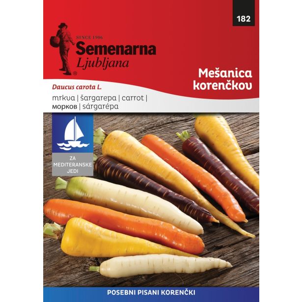 SEMENA SEMENARNA KORENČEK PISANA MEŠANICA (F1) M.V. MEDITERAN 182