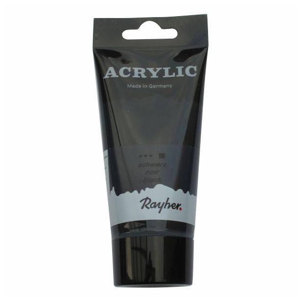 BARVA RAYHER AKRILNA 75 ML ČRNA ARTISTS