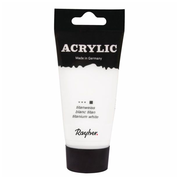 BARVA RAYHER AKRILNA 75 ML TITAN BELA ARTISTS