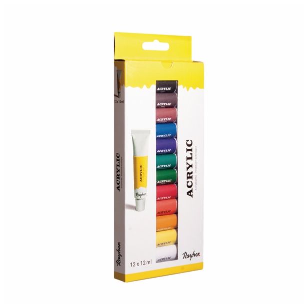 BARVA RAYHER SET AKRILNIH BARV ARTIST' S 12X12 ML